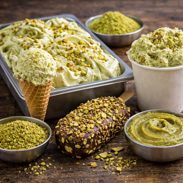 Pistachio as a premium ingredient in frozen desserts