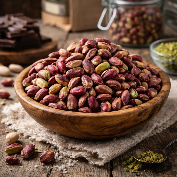 Red pistachio kernels from Turkey for food manufacturing and ingredient applications