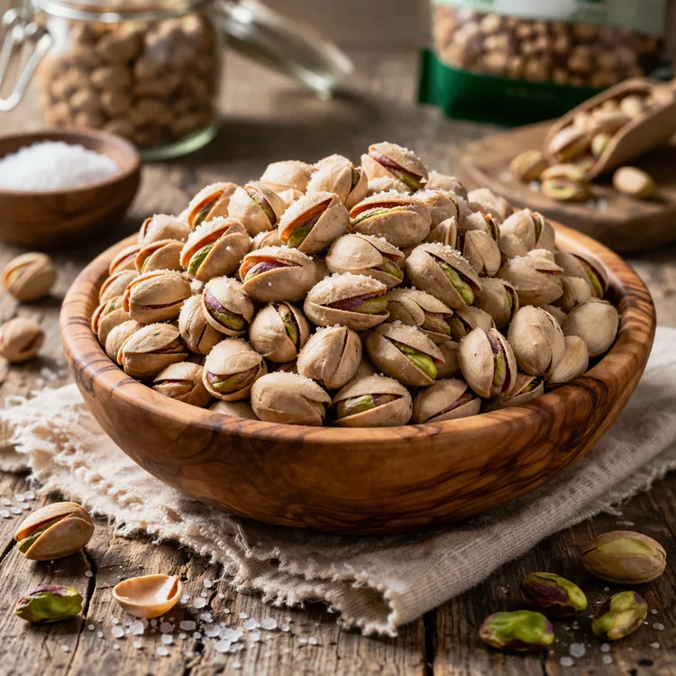 Roasted and salted in-shell Turkish pistachios