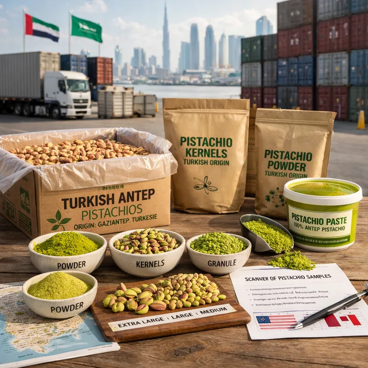 Sourcing Turkish pistachios for Middle East distributors in premium B2B food and ingredient markets