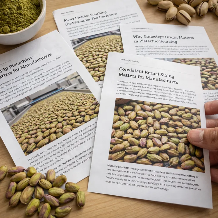 Pistachio buyer education and article library resource concept