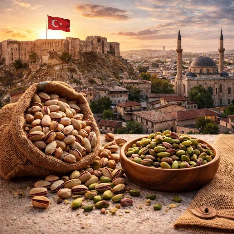 Pistachios associated with Gaziantep origin for premium Turkish sourcing discussions